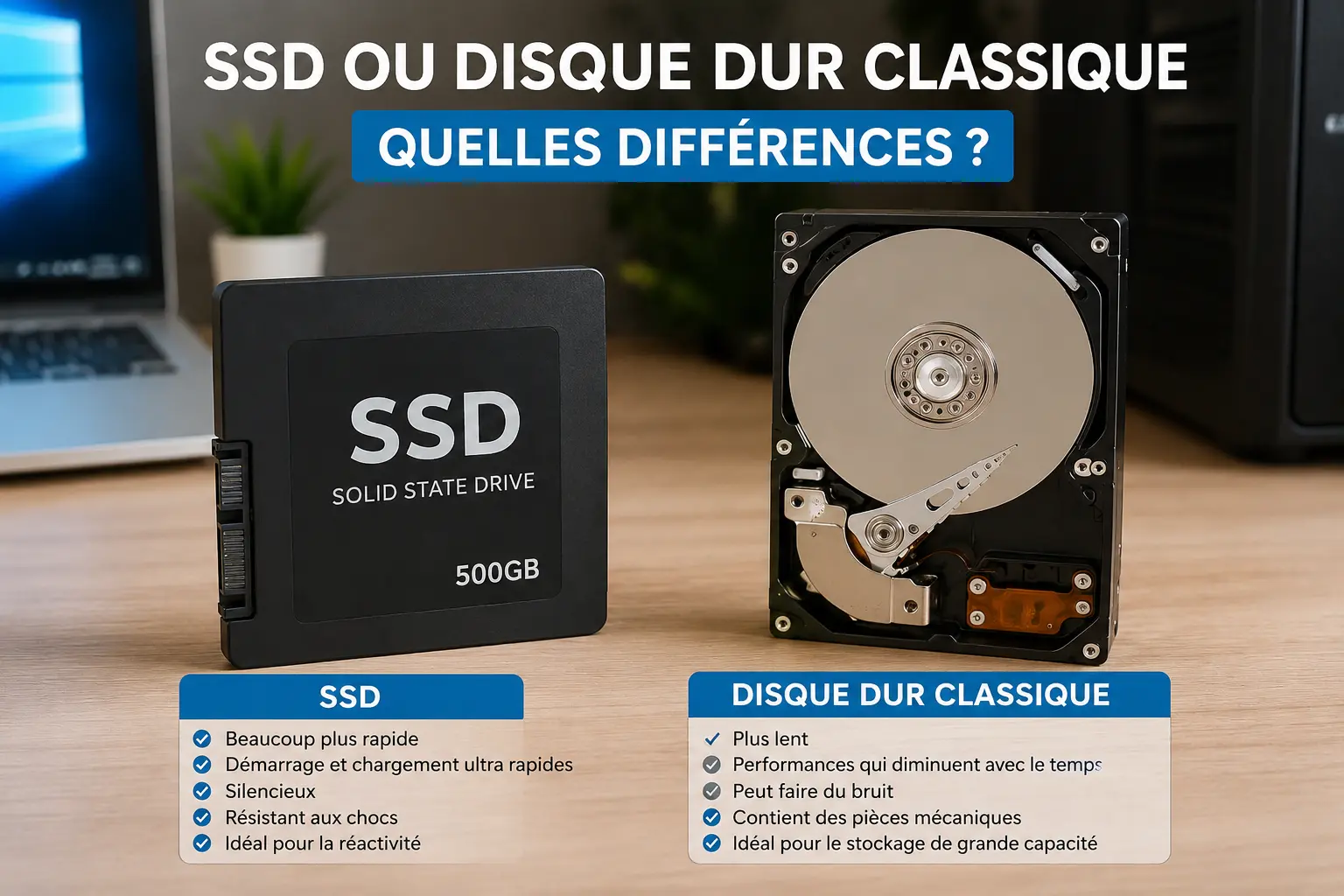 SSD ou disque dur classique quelles différences